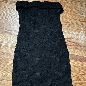 Hello Molly black lace mini dress